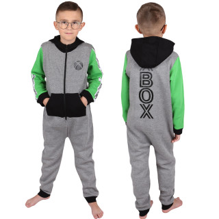 XBOX Eendelige pyjama VOOR GAMER, jumpsuit met capuchon, onesie voor jongens