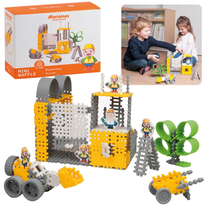 Mini Waffle bouwsteenset, bouwsteenset, creatief spelen voor kinderen - bouwer, bouwplaats MARIOINEX