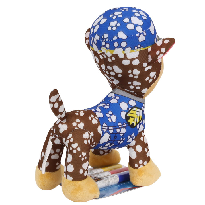 Paw Patrol Chase Knuffel/Mascotte om te Schilderen + 3 Stiften