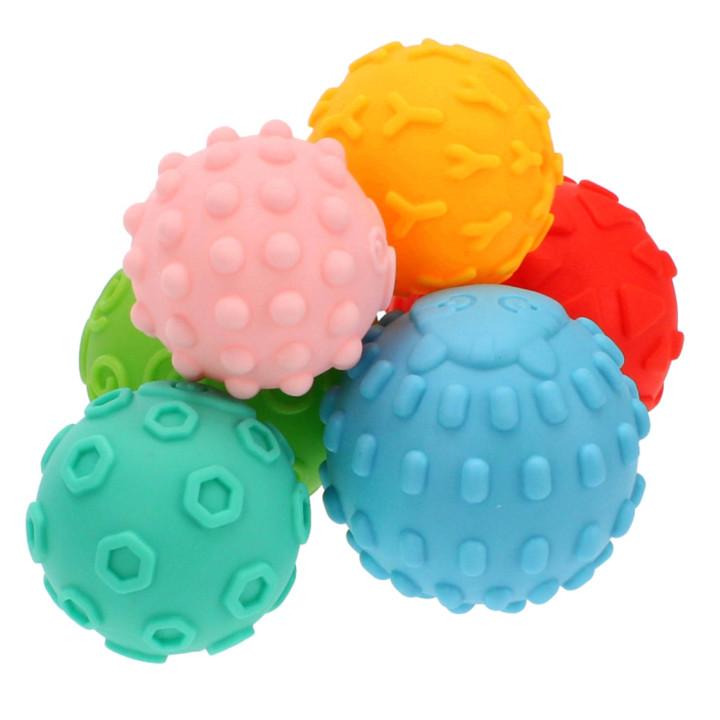 BamBam - Set sensorische ballen, verschillende texturen 6m+, 6 stuks