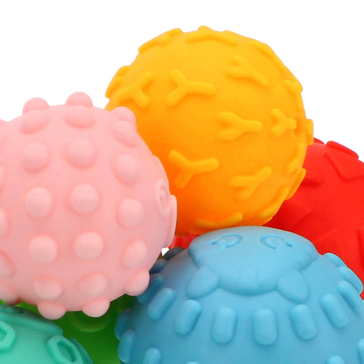 BamBam - Set sensorische ballen, verschillende texturen 6m+, 6 stuks