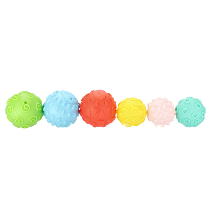 BamBam - Set sensorische ballen, verschillende texturen 6m+, 6 stuks