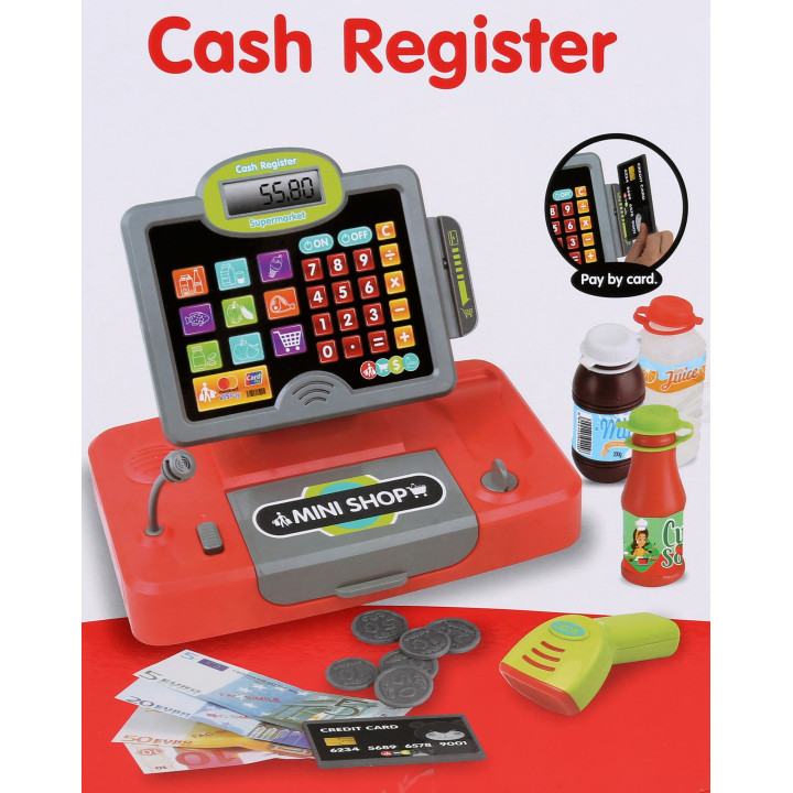 Mega Creative Kassa met accessoires voor kinderen, speelgoedwinkel, voor vanaf 3 jaar