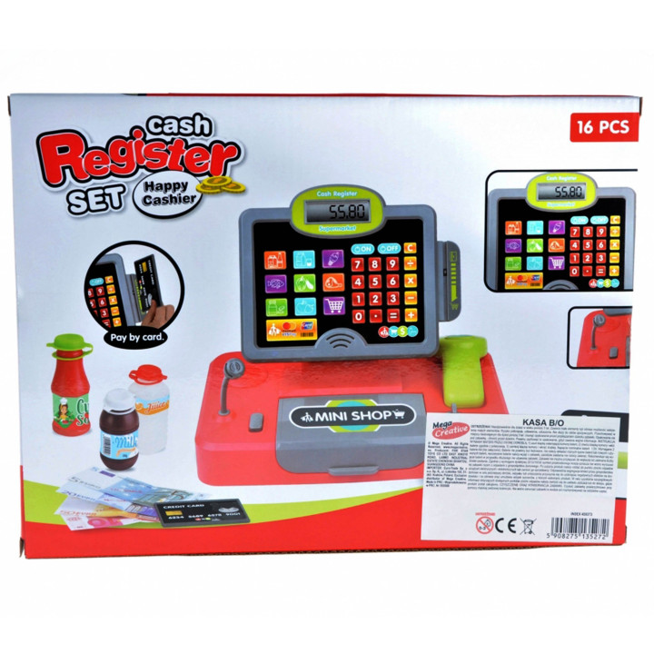 Mega Creative Kassa met accessoires voor kinderen, speelgoedwinkel, voor vanaf 3 jaar