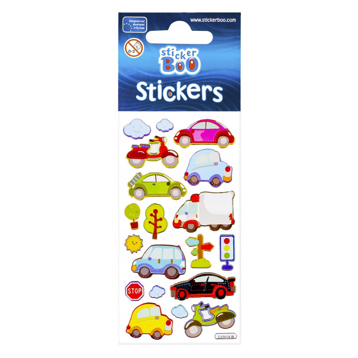 Voertuigen Stickerset, Kleurrijke Stickers voor Kinderen