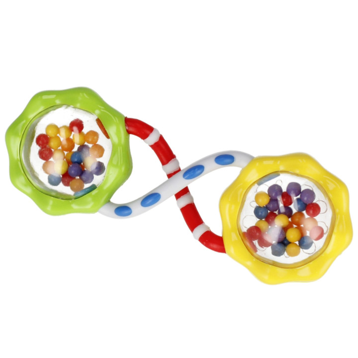 Bam Bam - Babyset, 2x rammelaar + rubberen bal, educatief speelgoed