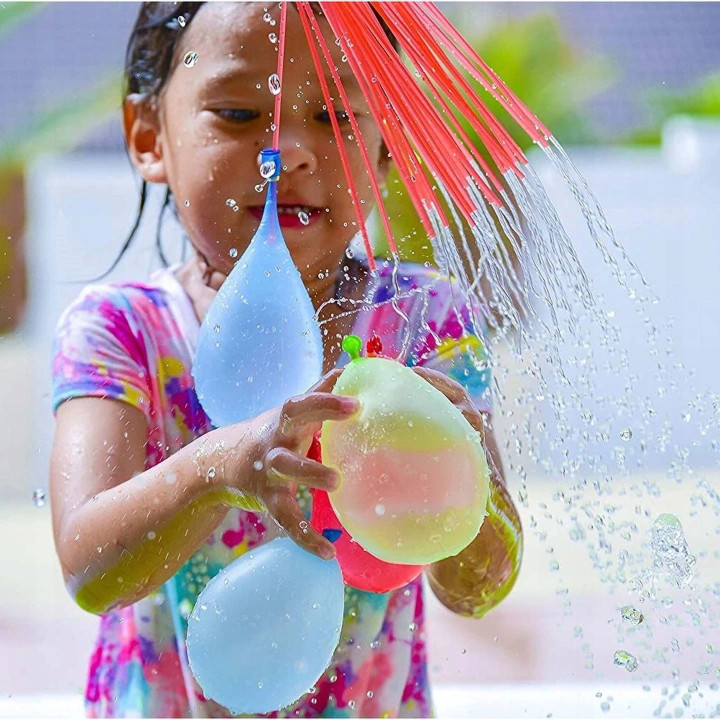 Waterballonnen, automatische waterbommetjes + draad/stiekjes