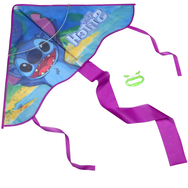 DISNEY Stitch GROTE vlieger voor kinderen, STEVIGE vlieger + lijn voor meisjes 95 cm