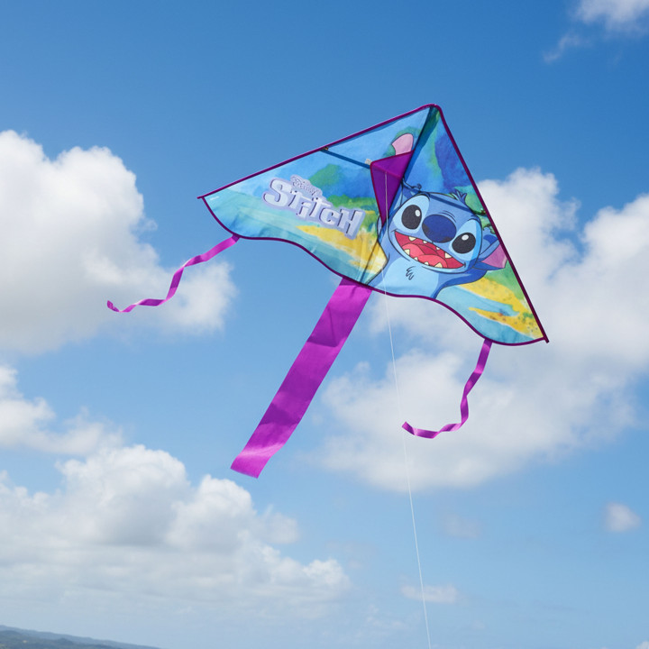 DISNEY Stitch GROTE vlieger voor kinderen, STEVIGE vlieger + lijn voor meisjes 95 cm