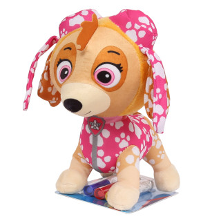 Paw Patrol Skye Knuffel/Mascotte om te Schilderen + 3 Stiften