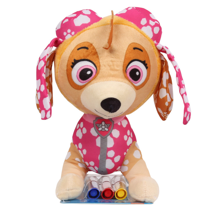 Paw Patrol Skye Knuffel/Mascotte om te Schilderen + 3 Stiften