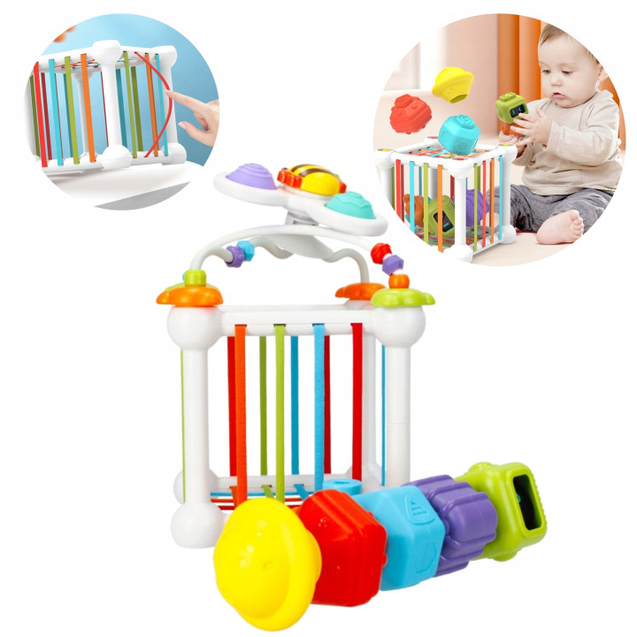 BamBam  - Sensorische blokken met accessoires en sensorische sorteerder 18m+