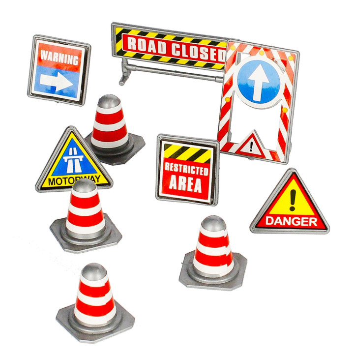 MEGA CREATIVE - Metalen vrachtwagen, sleepwagen/container met kleine auto's en wegaccessoires, voor vanaf 3 jaar