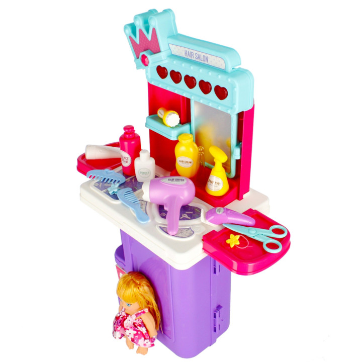 Mega Creative - Kapper, kapsalon in een koffer voor kinderen, 4in1