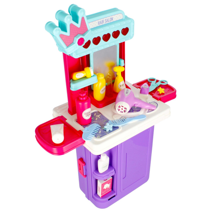 Mega Creative - Kapper, kapsalon in een koffer voor kinderen, 4in1