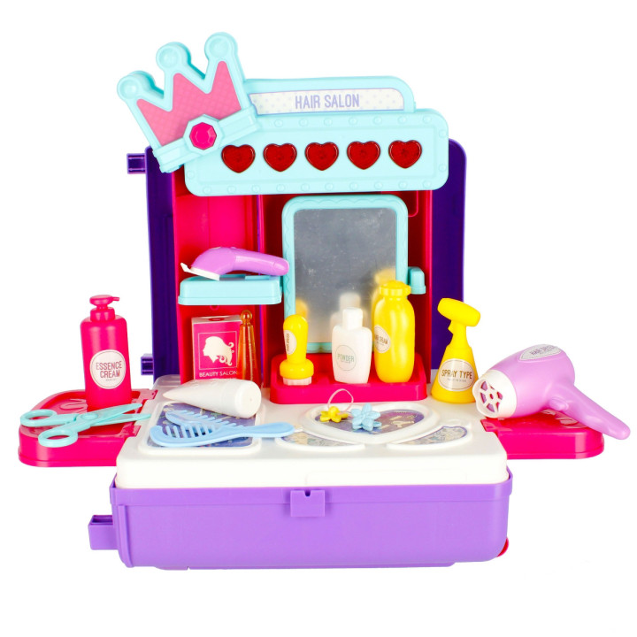 Mega Creative - Kapper, kapsalon in een koffer voor kinderen, 4in1