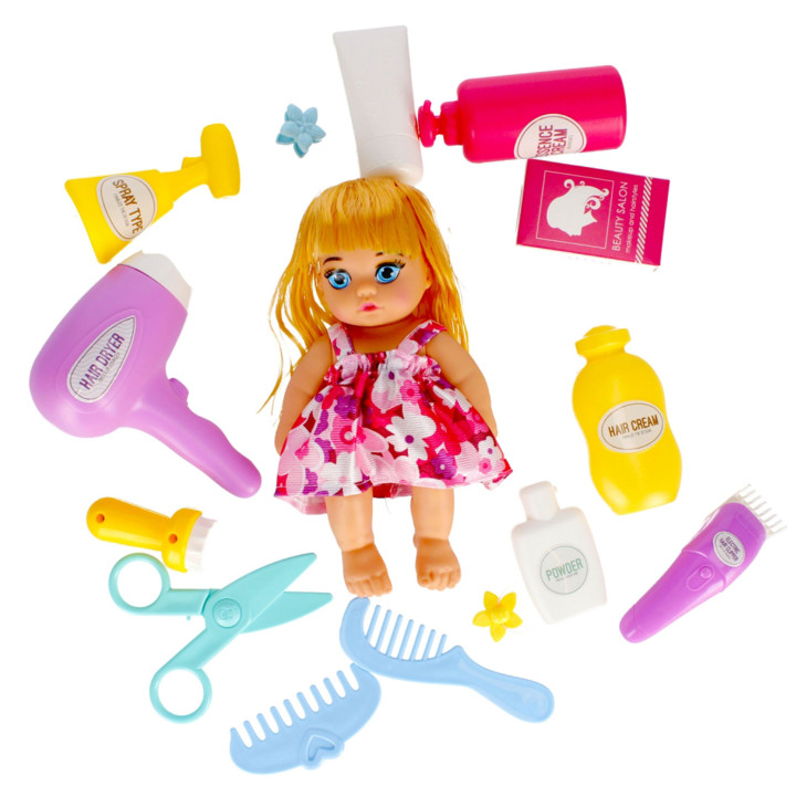 Mega Creative - Kapper, kapsalon in een koffer voor kinderen, 4in1