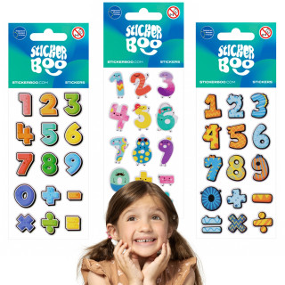 Set Kleurrijke Cijferstickers, Stickers voor Kinderen