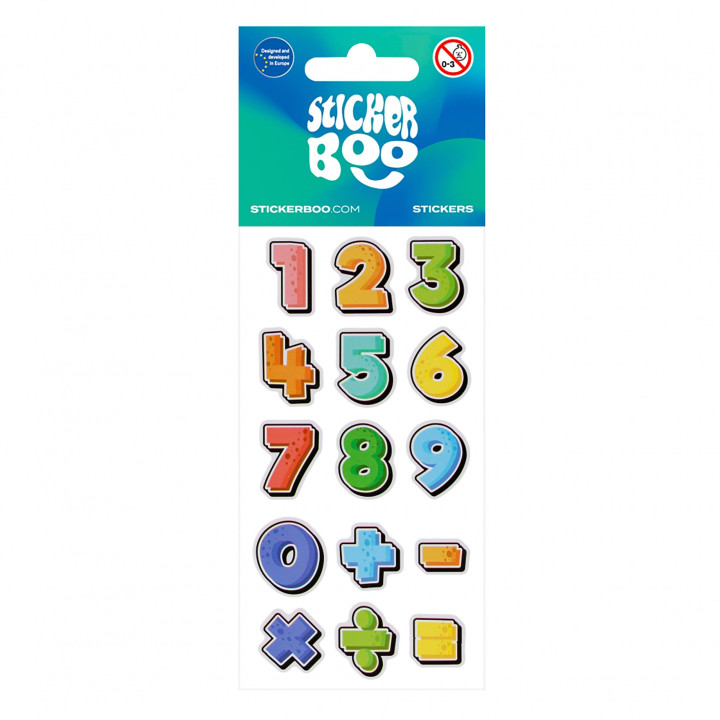 Set Kleurrijke Cijferstickers, Stickers voor Kinderen