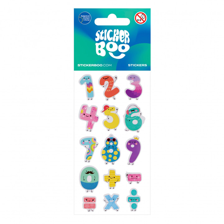 Set Kleurrijke Cijferstickers, Stickers voor Kinderen