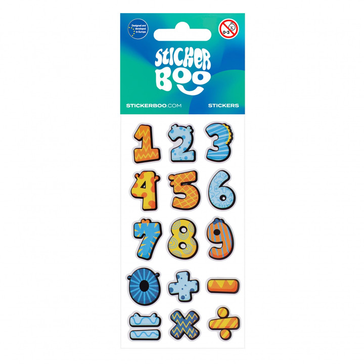 Set Kleurrijke Cijferstickers, Stickers voor Kinderen
