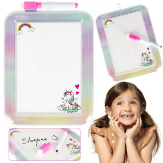 Unicorn whiteboard met marker 25x19x1 cm STARPAK