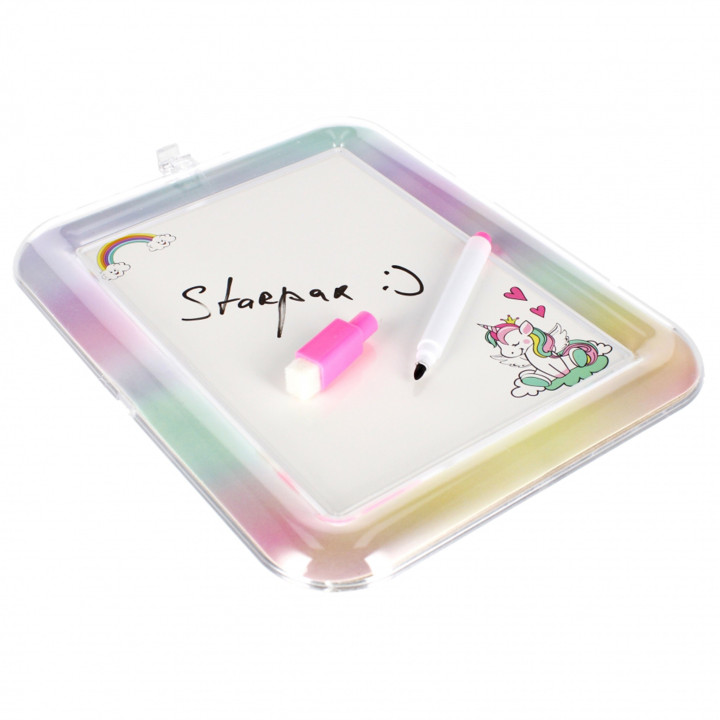Unicorn whiteboard met marker 25x19x1 cm STARPAK