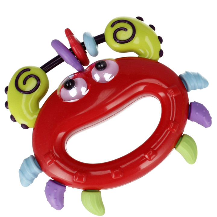 Bam Bam - Babyset: 2x rammelaar - krab, octopus