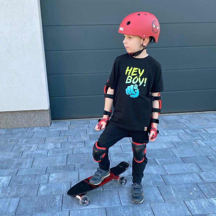 MARVEL Spider-Man Kinder skateboard FISH SKATEBOARD 55cm, anti-slip, lichtgewicht, STABLE tot 50 kg