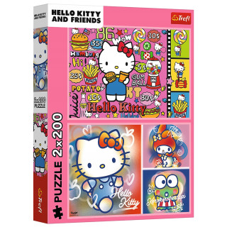 Hello Kitty en Vriendjes puzzel 2x200 elementen TREFL