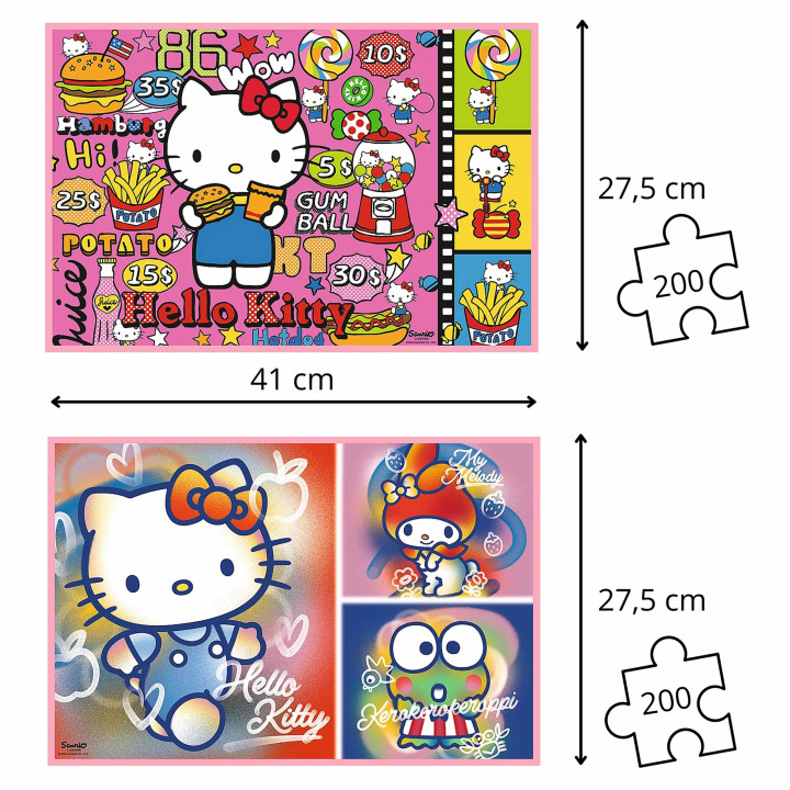 Hello Kitty en Vriendjes puzzel 2x200 elementen TREFL
