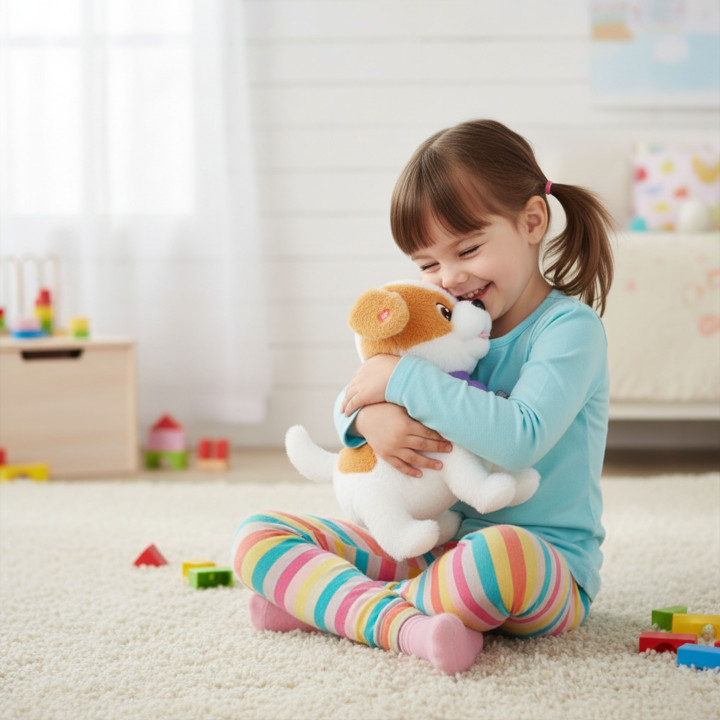 Puppy Luv - INTERACTIEVE Jack Russell Terrier-puppy, pluche WANDELENDE puppy, speelgoed voor kinderen Dexter 2+