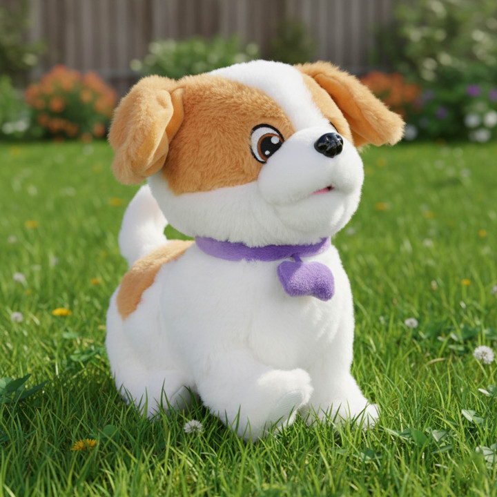 Puppy Luv - INTERACTIEVE Jack Russell Terrier-puppy, pluche WANDELENDE puppy, speelgoed voor kinderen Dexter 2+