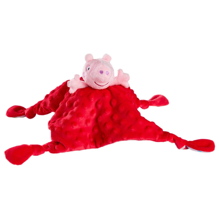 Peppa Pig Deken, knuffeldoekje voor baby's, Sleeper, Soother 24x24cm, 0-12m