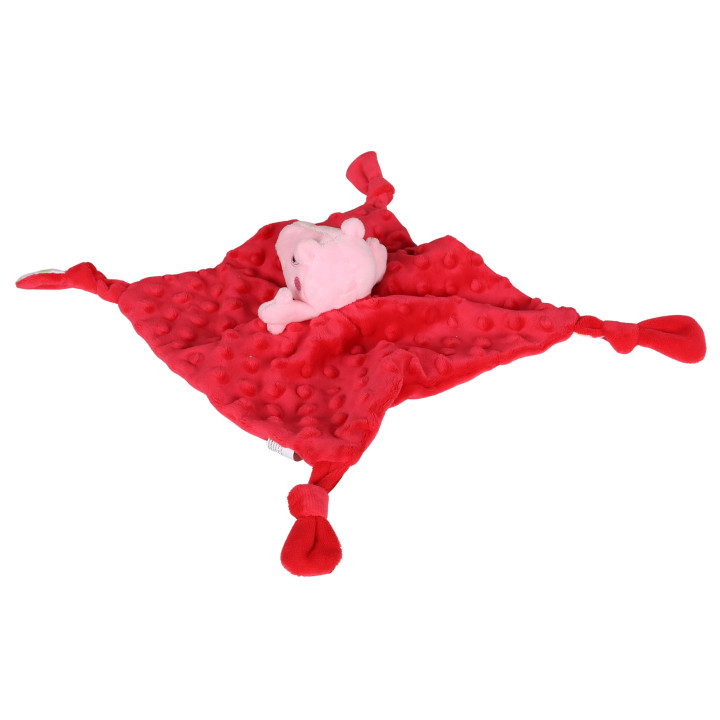 Peppa Pig Deken, knuffeldoekje voor baby's, Sleeper, Soother 24x24cm, 0-12m