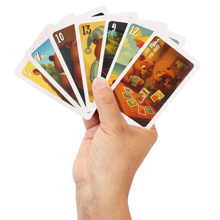 Klassiek kaartspel CAPYBARA, kinderspel, speelkaarten, familiespel 3+