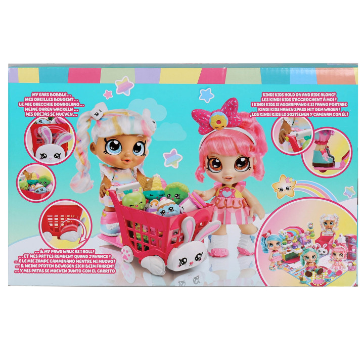 Kindi Kids Winkelwagen + 2st. Shopkins, Kindi Kids poppen accessoires speelgoed