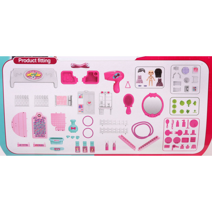 Kaptafel in een koffer, 3in1 voor meisjes, 3+ MEGA CREATIVE