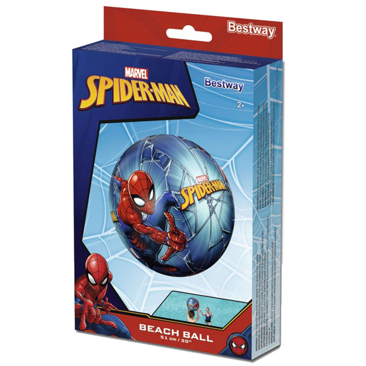 MARVEL Spider Man STRANDBAL voor kinderen, OPBLAASBAARE strandbal voor water 51 cm