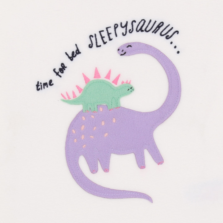 Dinosaurus - Baby witte polkadot pyjama met lange broek