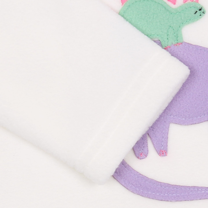 Dinosaurus - Baby witte polkadot pyjama met lange broek