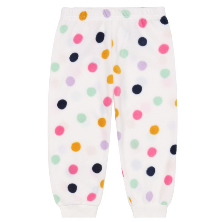 Dinosaurus - Baby witte polkadot pyjama met lange broek