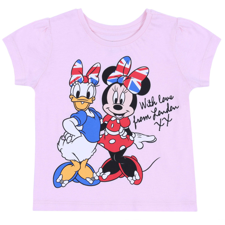 Roze Minnie en Daisy Mouse T-shirt met korte mouwen