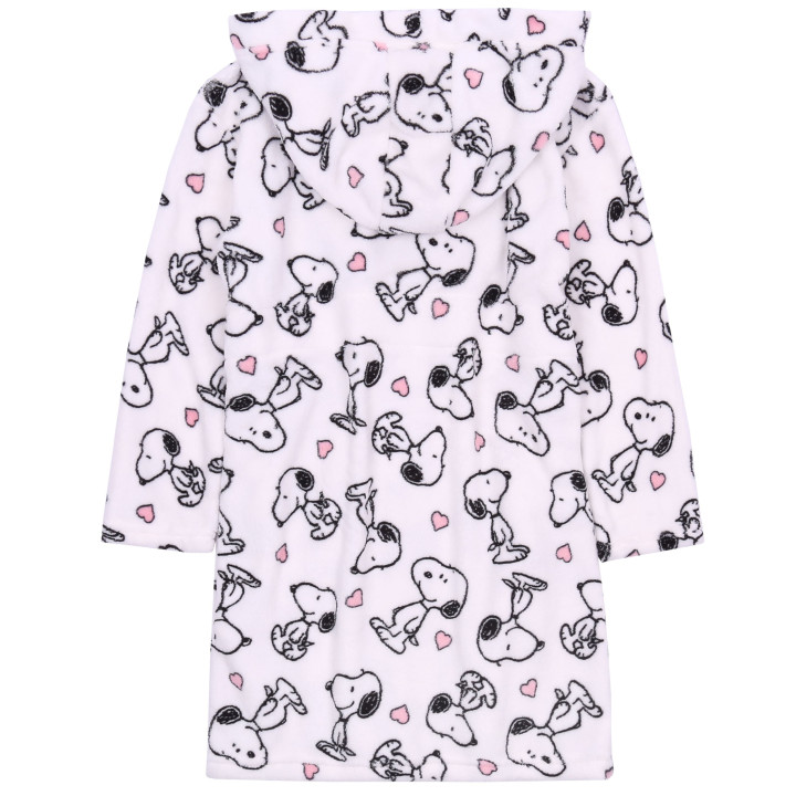 Witte kinderbadjas met capuchon Snoopy Peanuts