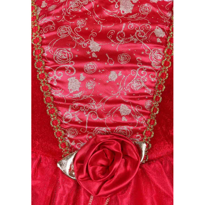 Prinses Bella's Rode Jurk met Glitterelementen - DISNEY