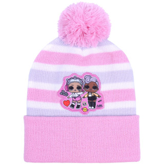 Lichtroze warme L.O.L. Surprise gestreepte muts voor meisjes