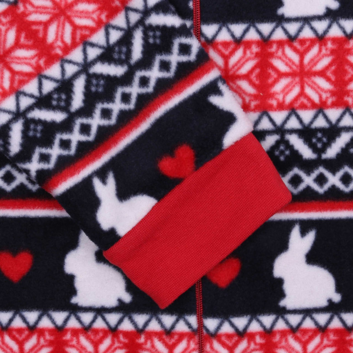 Marineblauw-rode konijnenpyjama