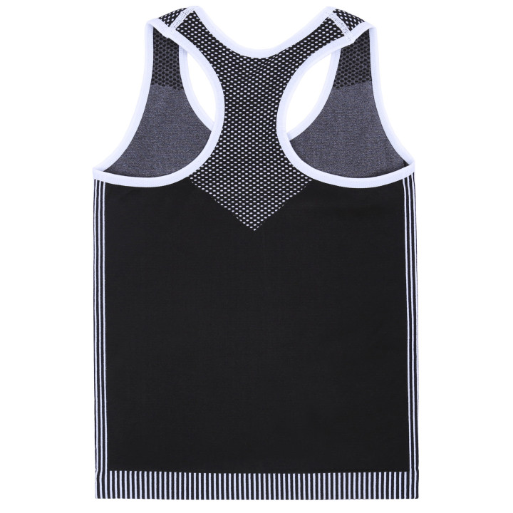 2x Zwart-wit naadloze boxerhemden