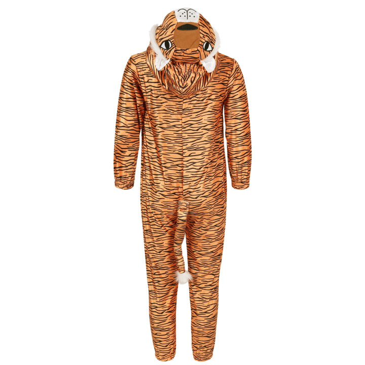 Tijger Kinder Onesie met Capuchon, Verkleedkleding, Kinderkostuum