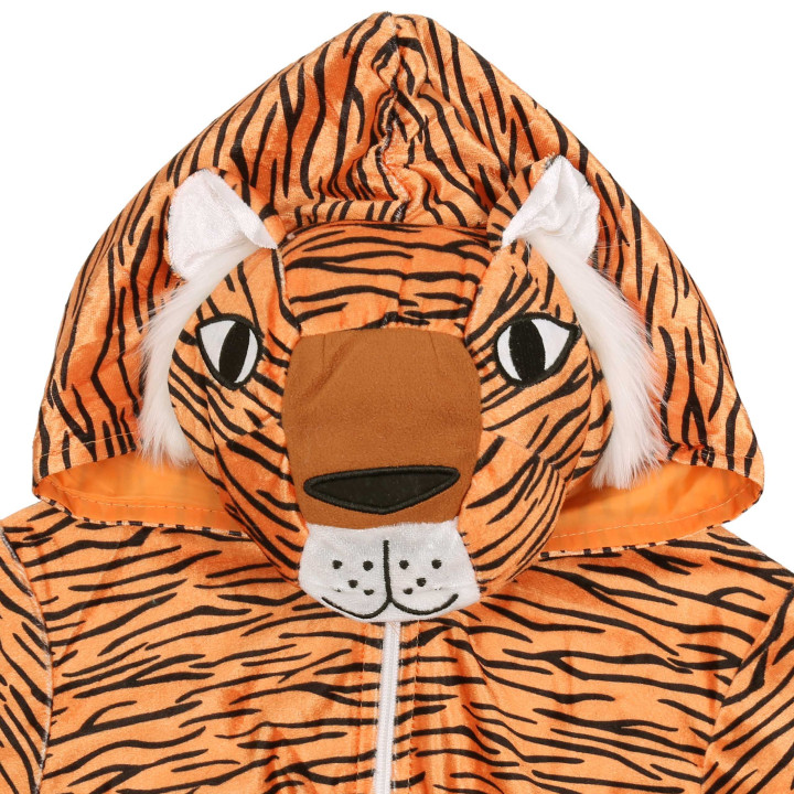 Tijger Kinder Onesie met Capuchon, Verkleedkleding, Kinderkostuum